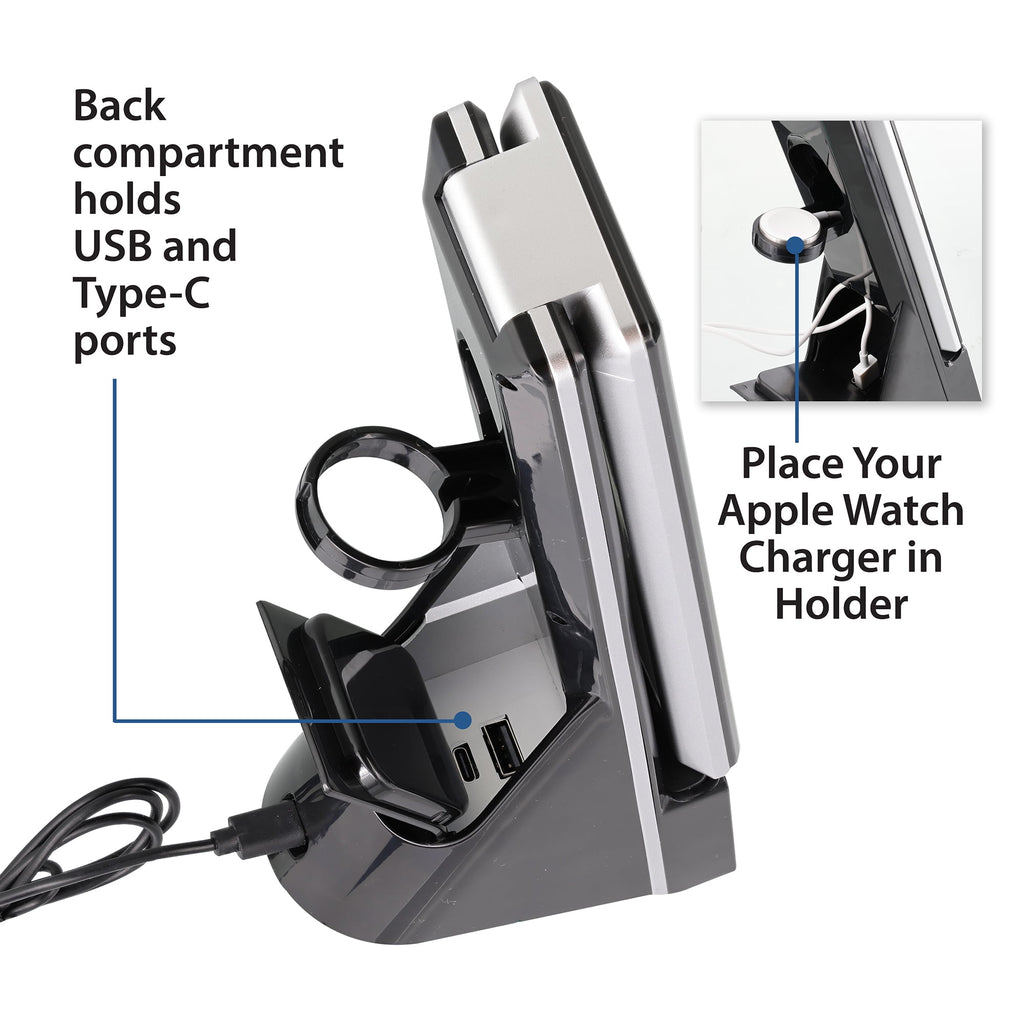 Sinaa Light 10.9' 5-in-1 LED Dimmable Wireless Charging Foldable Hinge Desk Lamp