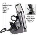 Sinaa Light 10.9' 5-in-1 LED Dimmable Wireless Charging Foldable Hinge Desk Lamp