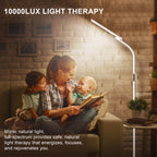 Sinaa Light Light Therapy Lamp, UV-Free 10000 Lux Sun Lamp, Daylight Lamp with 2 in 1