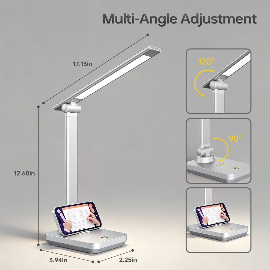 Sinaa Light LED Desk Lamp Touch Control Metal Desk Light 3 Color Modes 5 Brightness