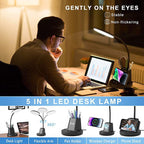 Sinaa Light Sailstar LED Desk Lamp with Wireless Charger & Pen Holder, 3 Color Modes,