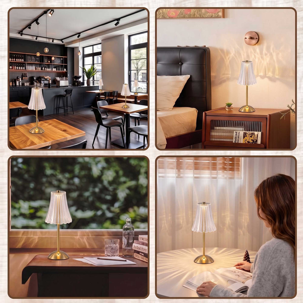 Sinaa Light Cordless Table Lamp 2 Pack, 3 Color Temperatures & Stepless Dimming, Table