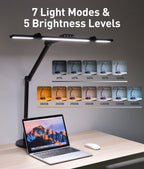 Sinaa Light VicTsing 3-Light Bar Architect LED Desk Lamp, 35 Lighting Modes & 7 Joint