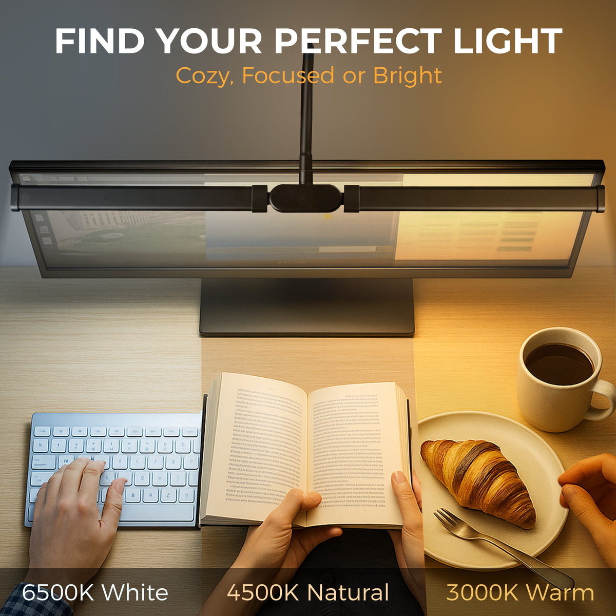 Sinaa Light Coliware LED Desk Lamp for Office Home, Eye Caring Architect Lamp with