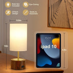 Sinaa Light NATYSWAN Bedside Table Lamps Set of 2,Touch Control Nightstand Lamp with
