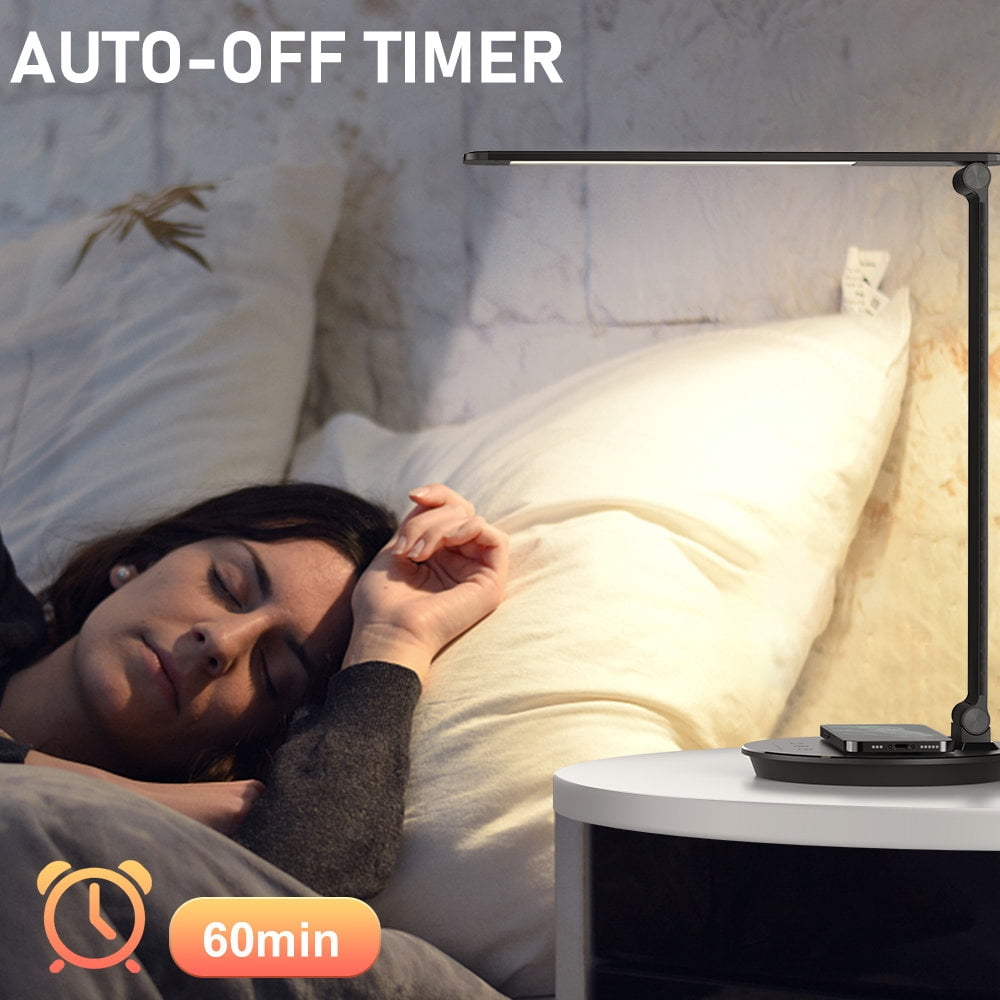 Sinaa Light LED Desk Lamp with Usb Port Wireless Charging Charger Touch Control 5