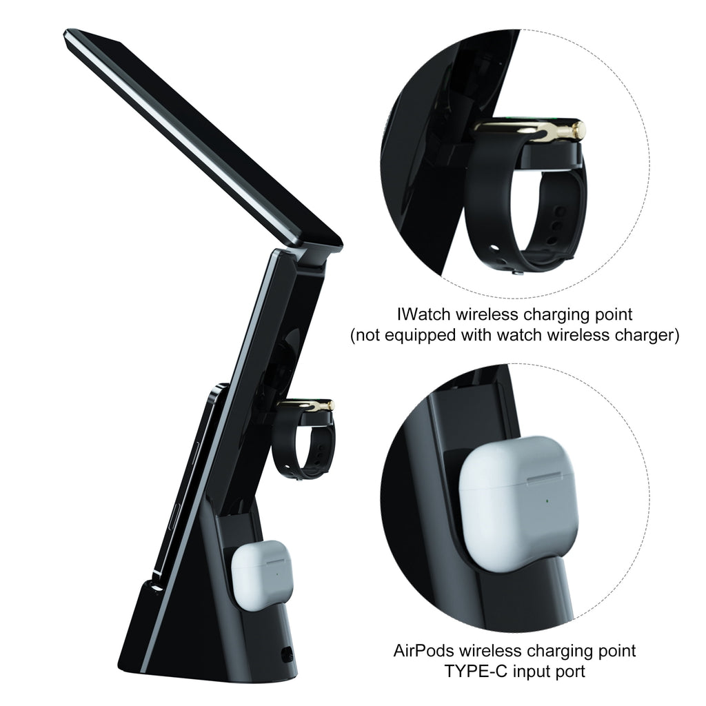 Sinaa Light LED Desk Lamp with Wireless Charging,7-in-1 Touch Control Table Lamp,15W